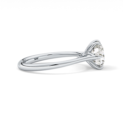 Round Solitaire Lab Grown Diamond Engagement Ring