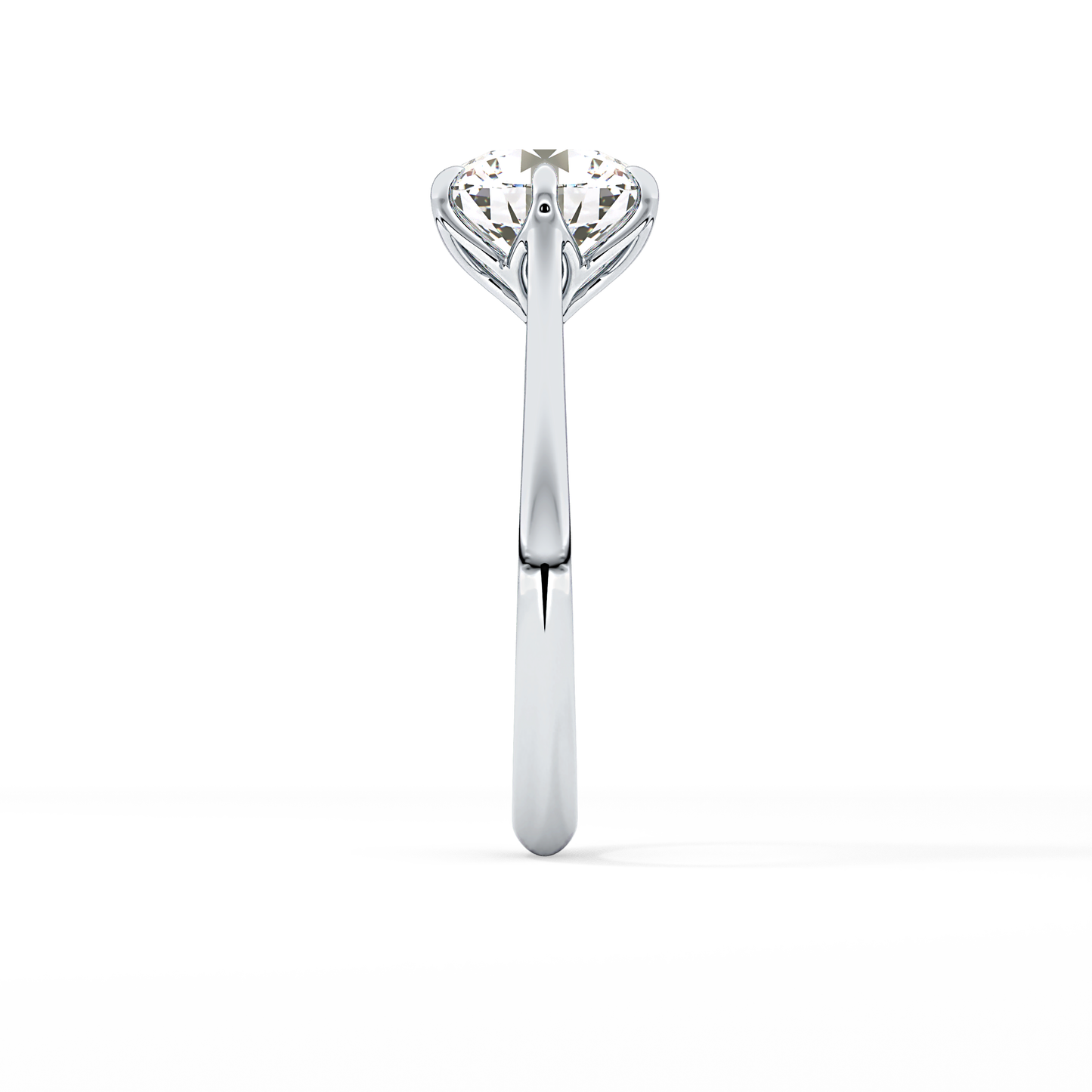 Round Solitaire Lab Grown Diamond Engagement Ring