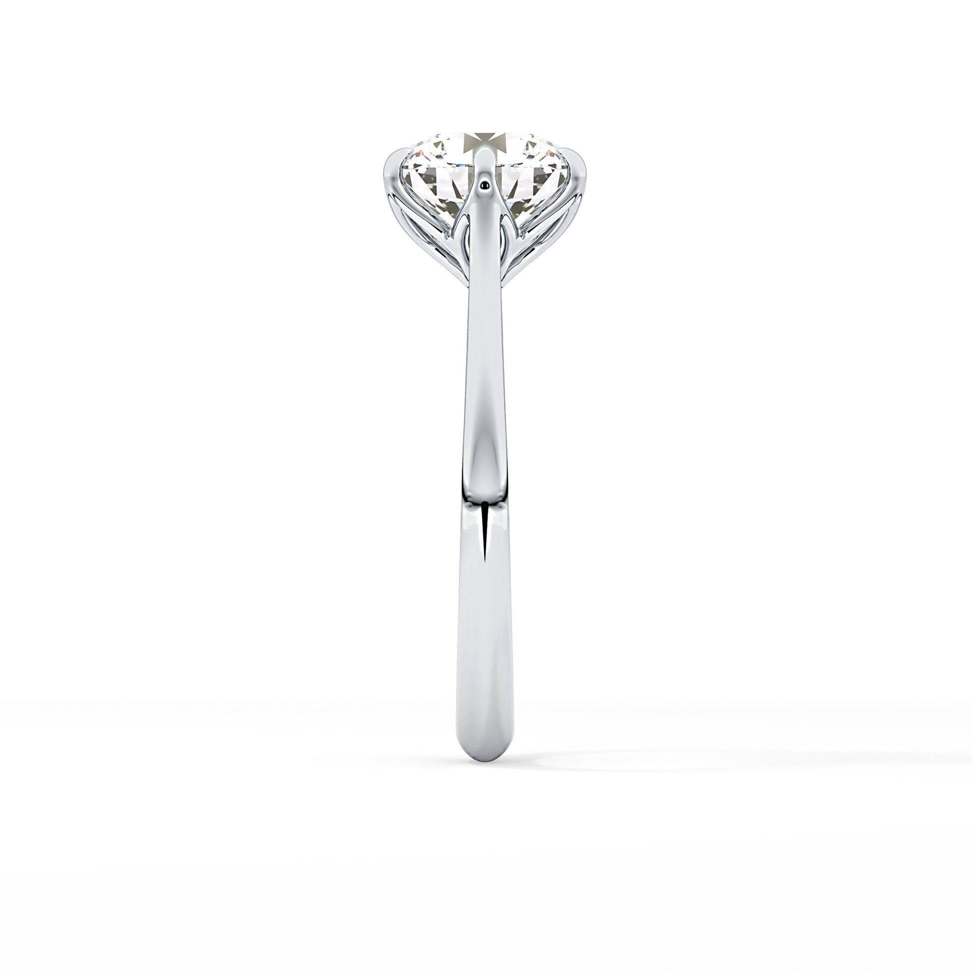 Round Solitaire Lab Grown Diamond Engagement Ring