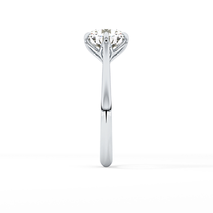 Round Solitaire Lab Grown Diamond Engagement Ring