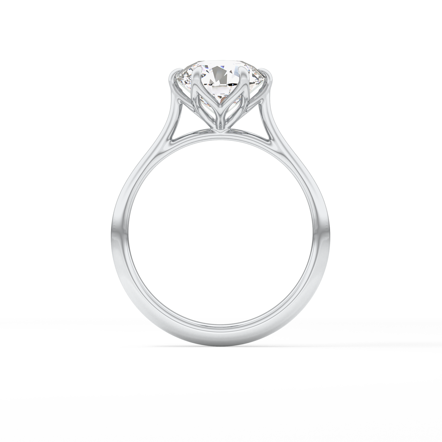 Round Solitaire Lab Grown Diamond Engagement Ring