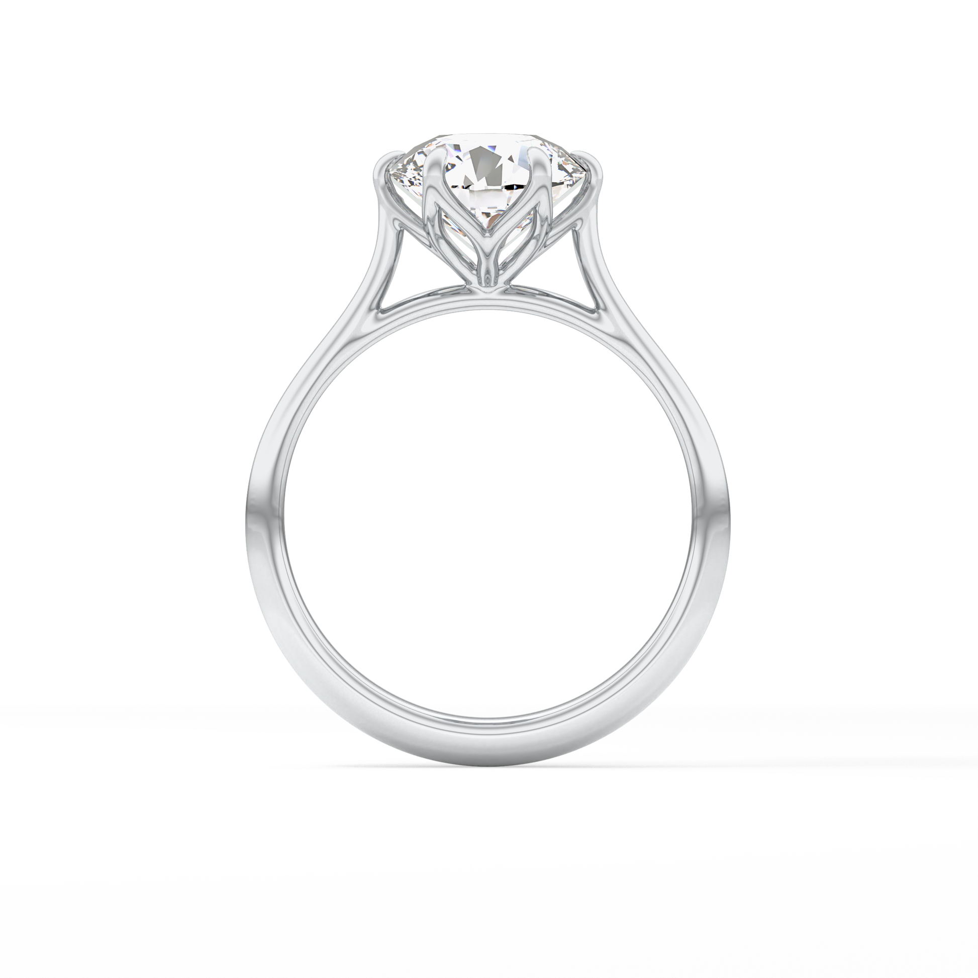 Round Solitaire Lab Grown Diamond Engagement Ring