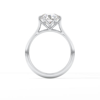 Round Solitaire Lab Grown Diamond Engagement Ring