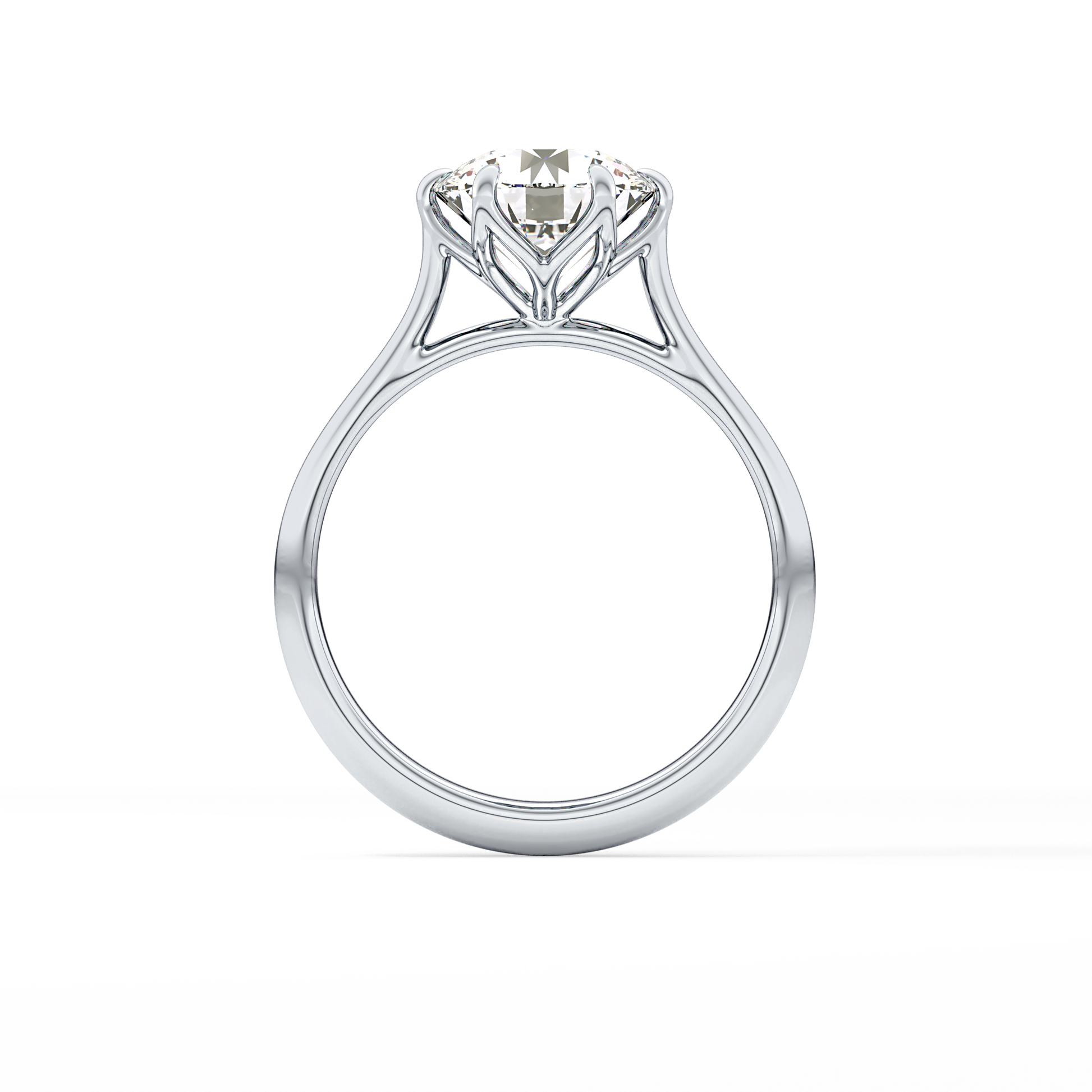 Round Solitaire Lab Grown Diamond Engagement Ring