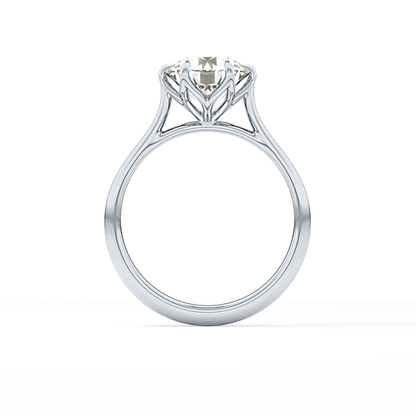 Round Solitaire Lab Grown Diamond Engagement Ring