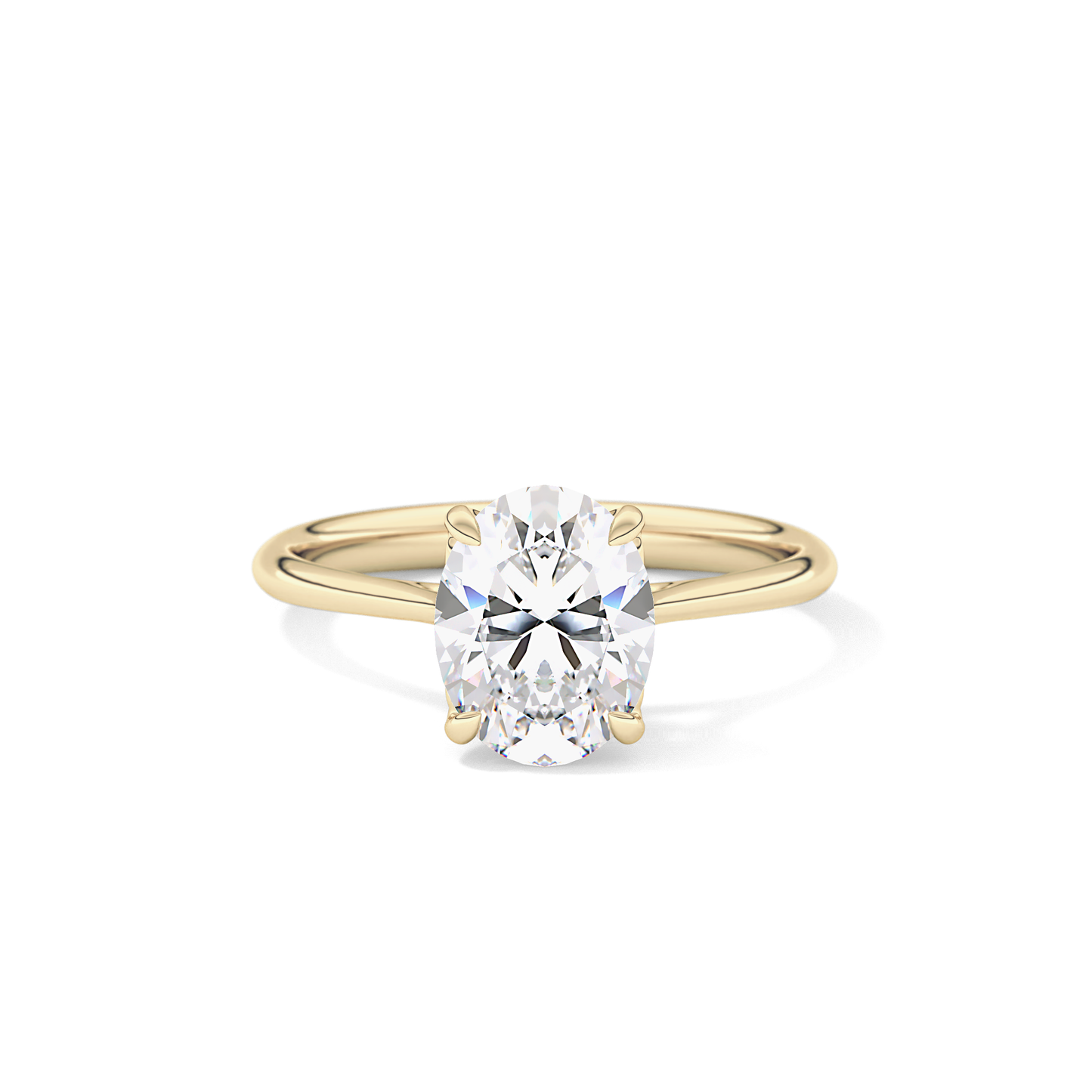 Oval Solitaire Lab Grown Engagement Ring
