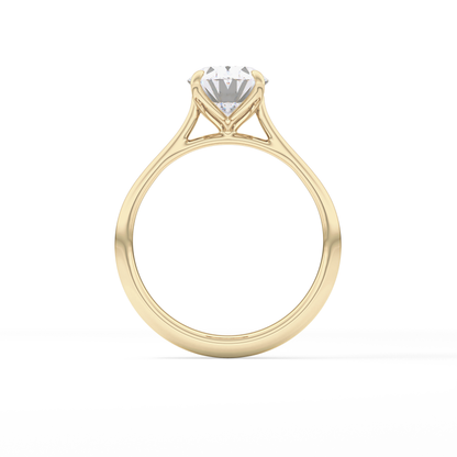 Oval Solitaire Lab Grown Engagement Ring