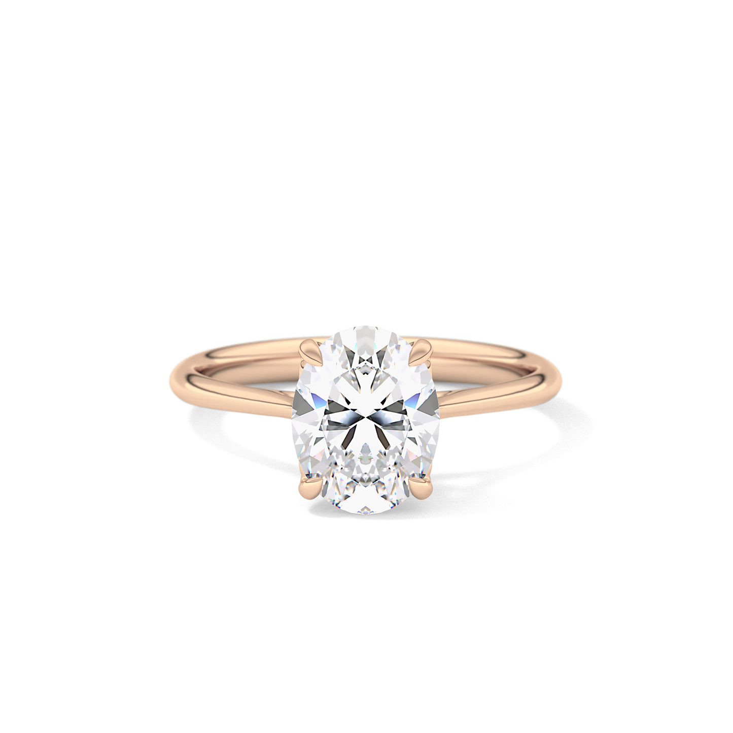 Oval Solitaire Lab Grown Engagement Ring