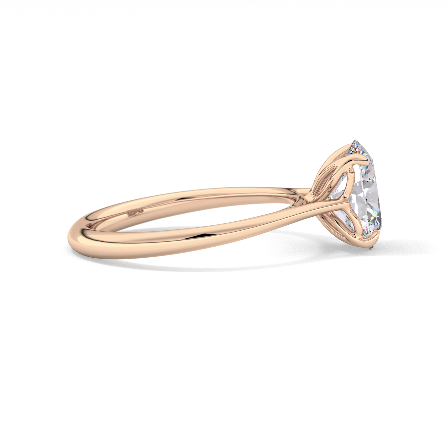 Oval Solitaire Lab Grown Engagement Ring