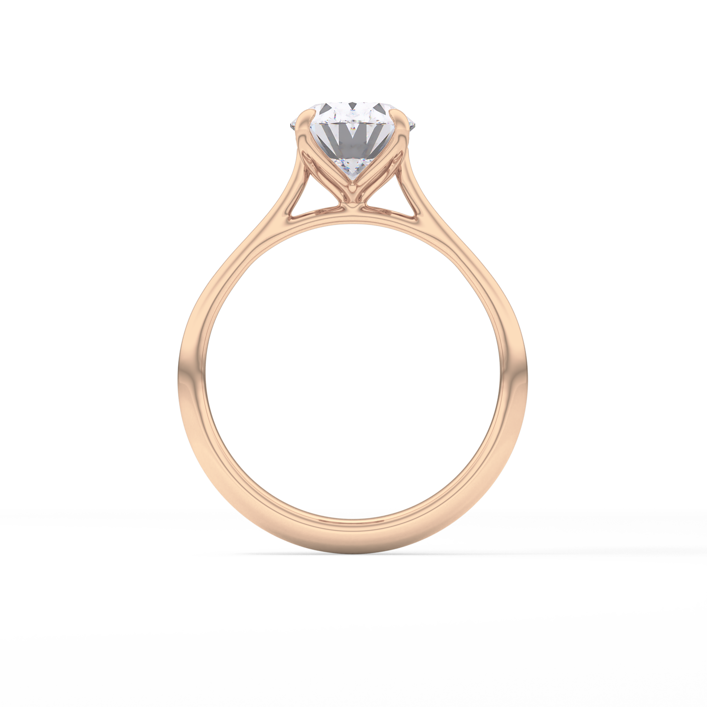 Oval Solitaire Lab Grown Engagement Ring