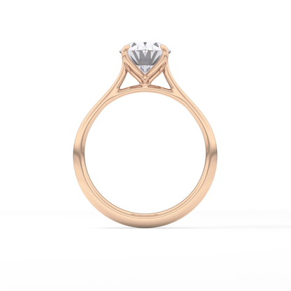 Oval Solitaire Lab Grown Engagement Ring
