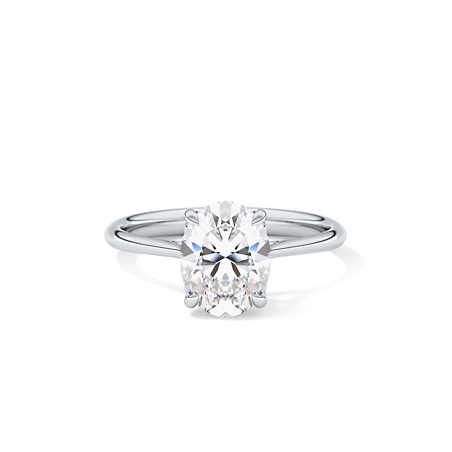 Oval Solitaire Lab Grown Engagement Ring