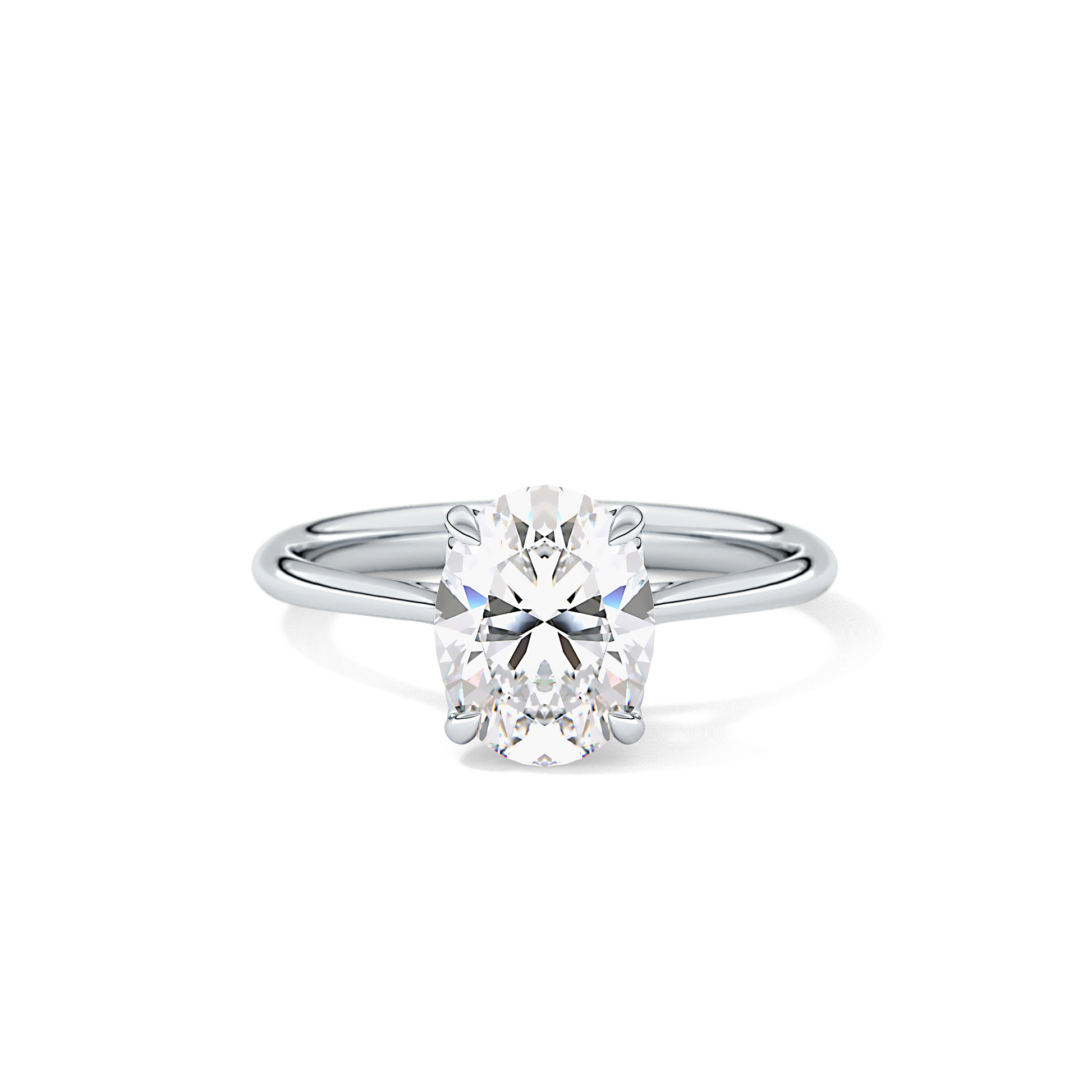 Oval Solitaire Lab Grown Engagement Ring