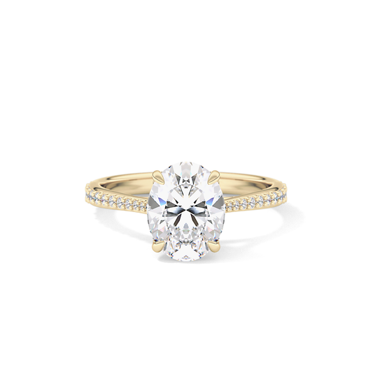 Oval Pave Lab Grown Diamond Engagement Ring