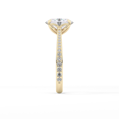 Oval Pave Lab Grown Diamond Engagement Ring