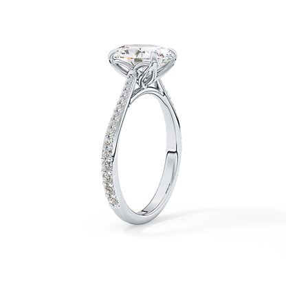 Oval Pave Lab Grown Diamond Engagement Ring