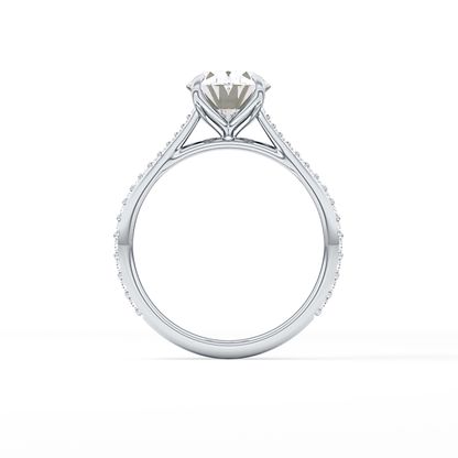 Oval Pave Lab Grown Diamond Engagement Ring
