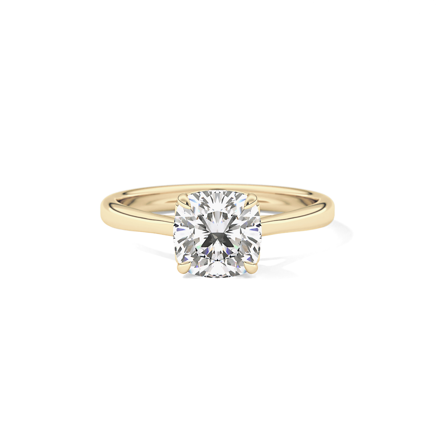 Cushion Solitaire Lab Grown Engagement Ring