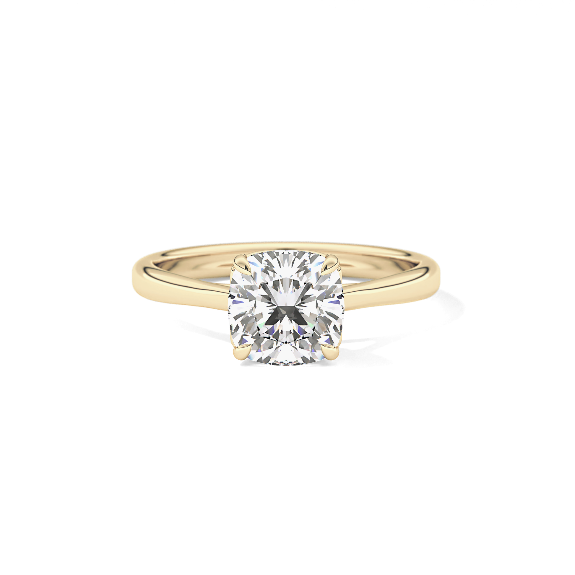 Cushion Solitaire Lab Grown Engagement Ring