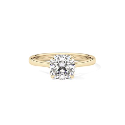 Cushion Solitaire Lab Grown Engagement Ring