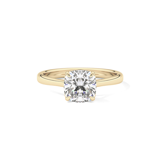 Cushion Solitaire Lab Grown Engagement Ring