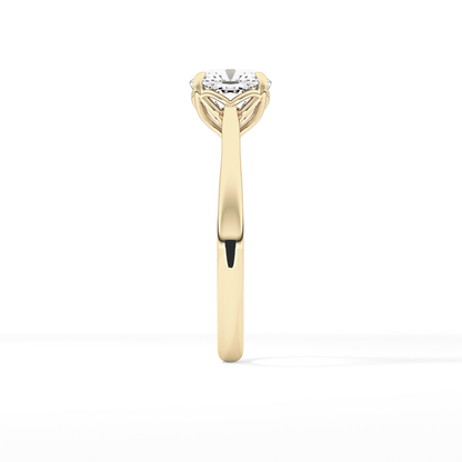 Cushion Solitaire Lab Grown Engagement Ring