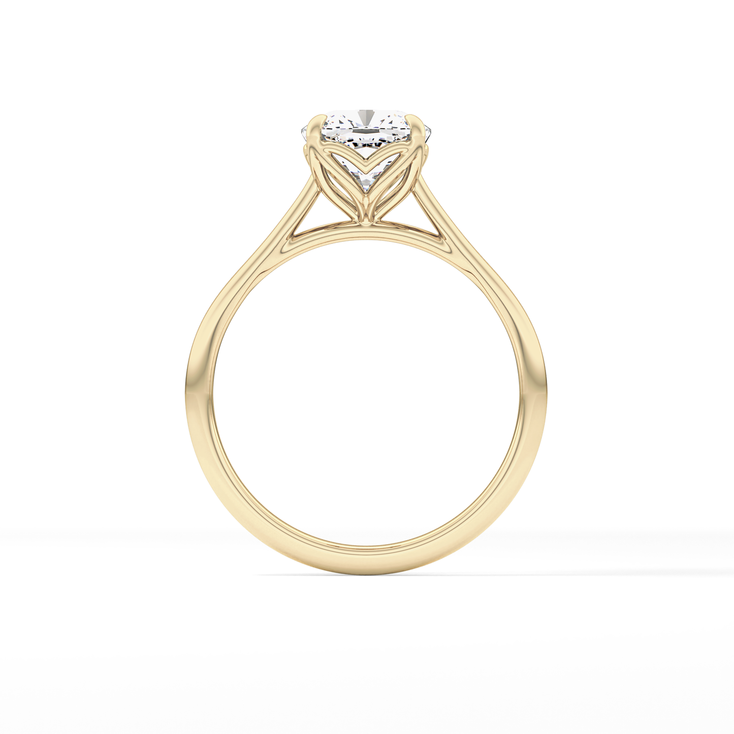 Cushion Solitaire Lab Grown Engagement Ring