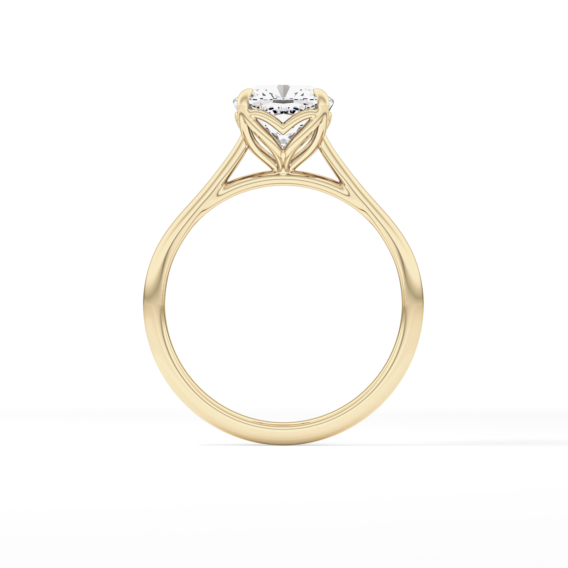 Cushion Solitaire Lab Grown Engagement Ring