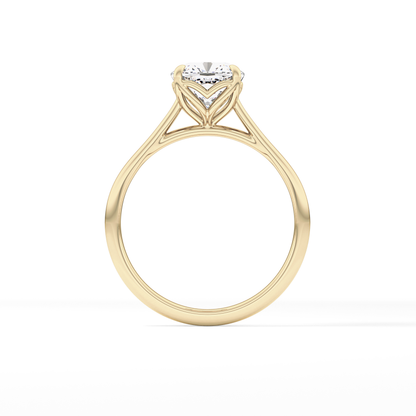 Cushion Solitaire Lab Grown Engagement Ring