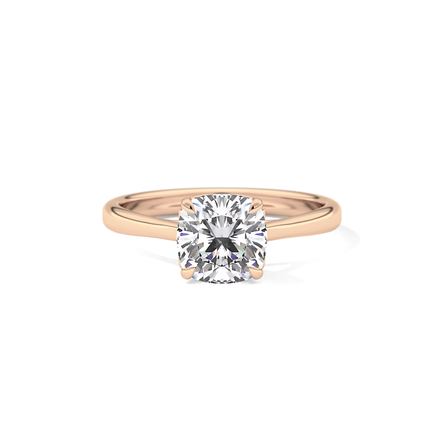 Cushion Solitaire Lab Grown Engagement Ring