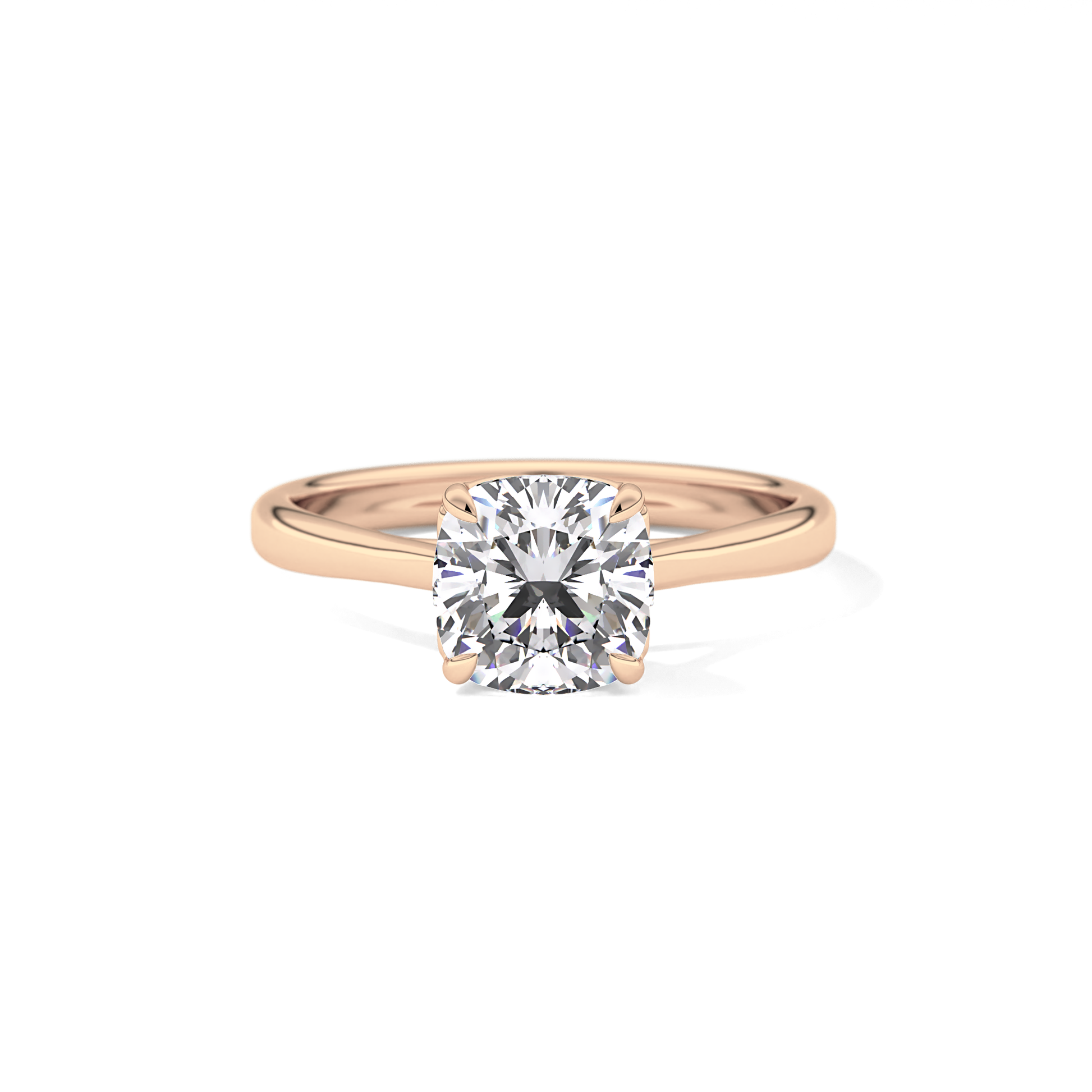 Cushion Solitaire Lab Grown Engagement Ring