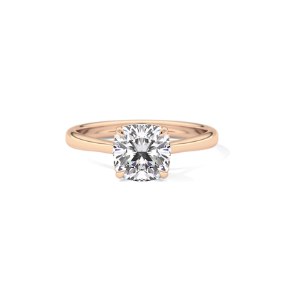 Cushion Solitaire Lab Grown Engagement Ring
