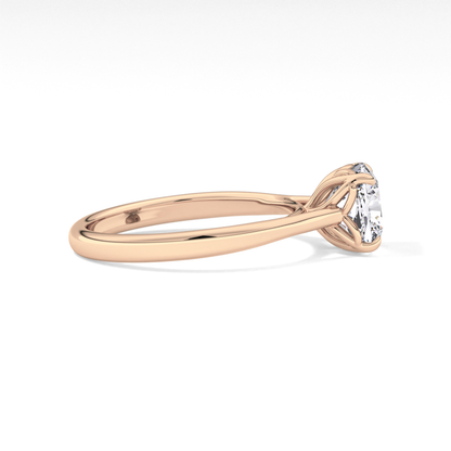 Cushion Solitaire Lab Grown Engagement Ring