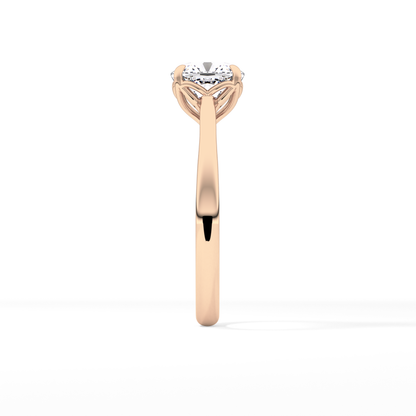 Cushion Solitaire Lab Grown Engagement Ring