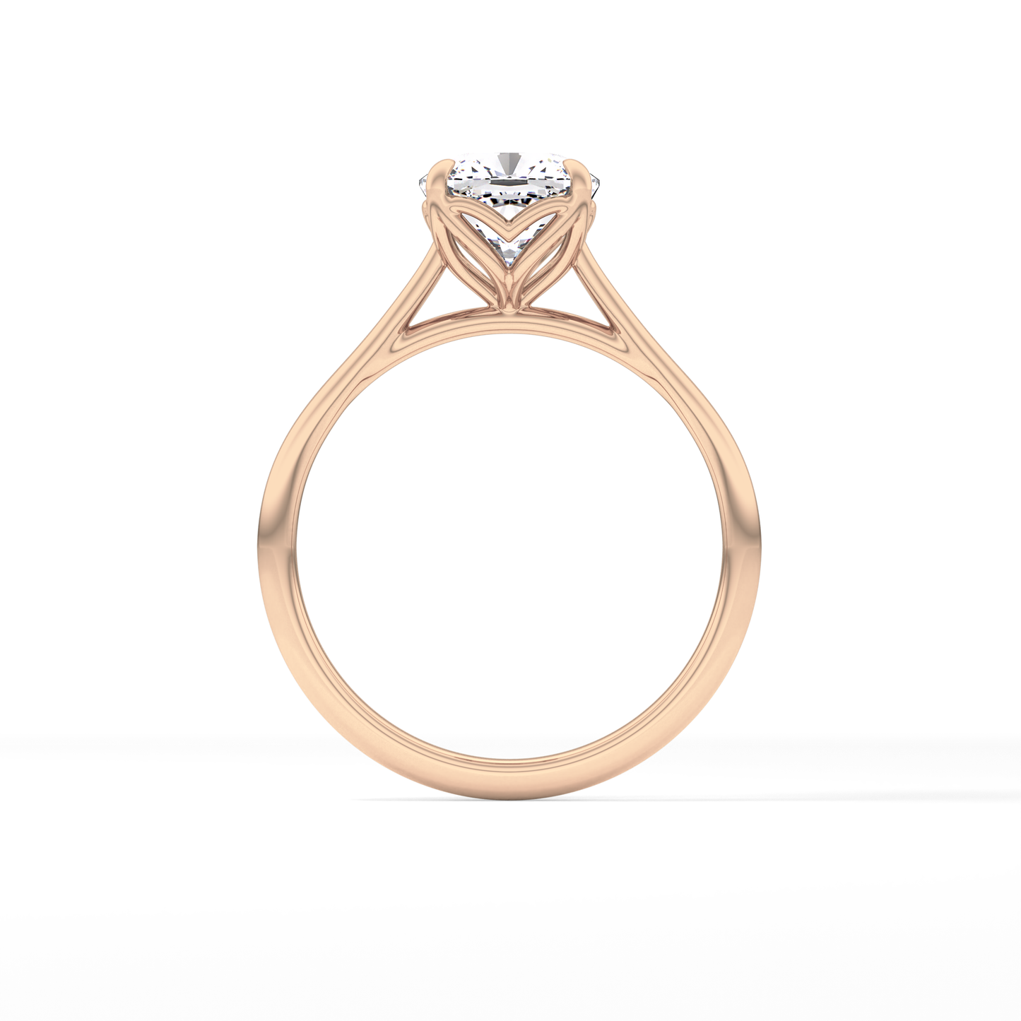 Cushion Solitaire Lab Grown Engagement Ring