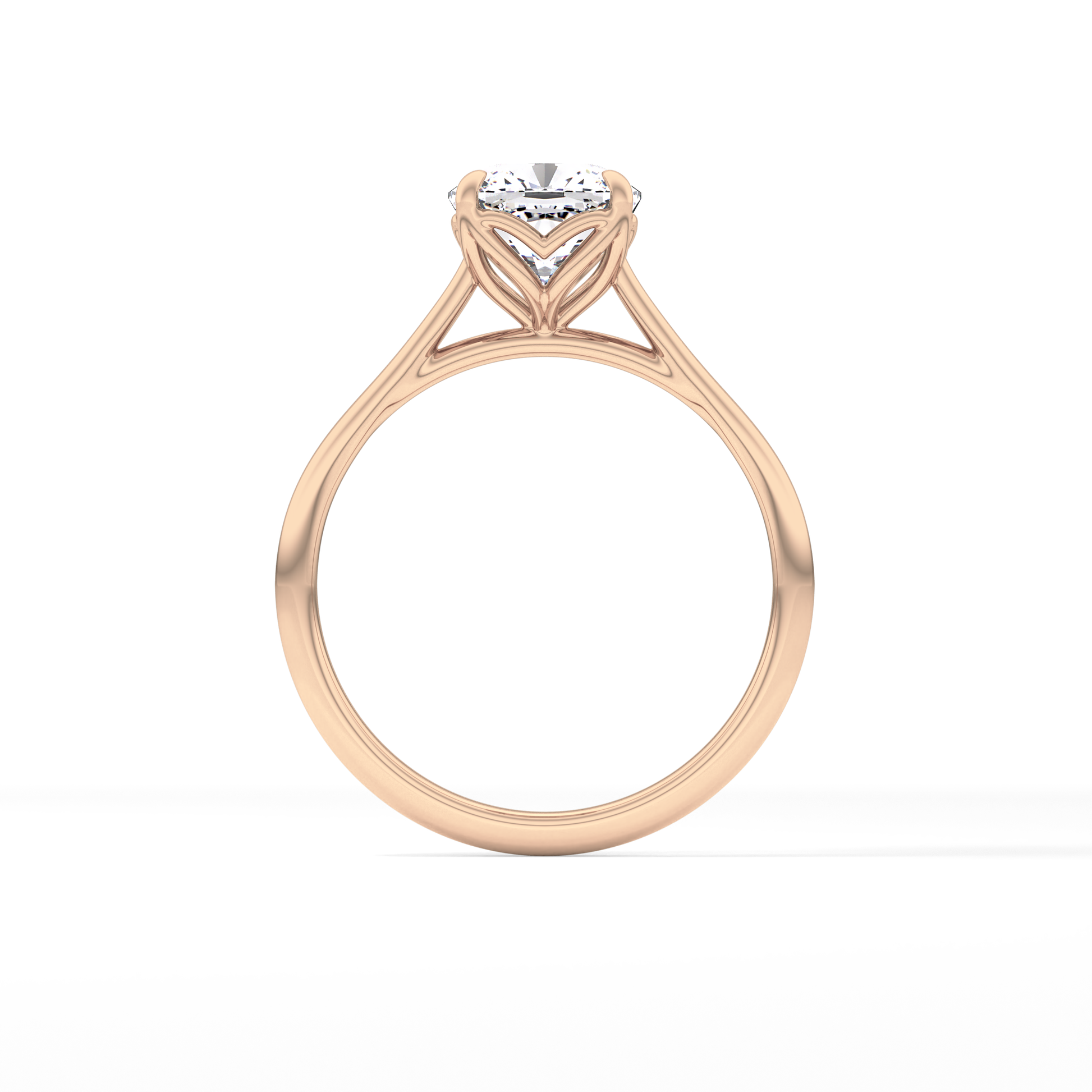 Cushion Solitaire Lab Grown Engagement Ring
