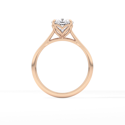 Cushion Solitaire Lab Grown Engagement Ring