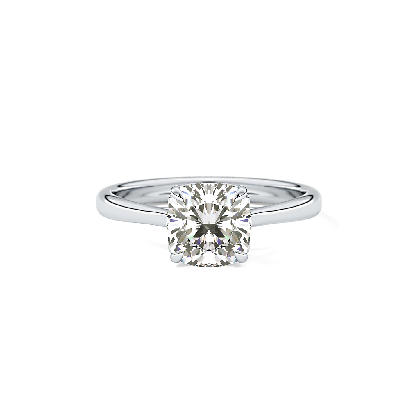 Cushion Solitaire Lab Grown Engagement Ring
