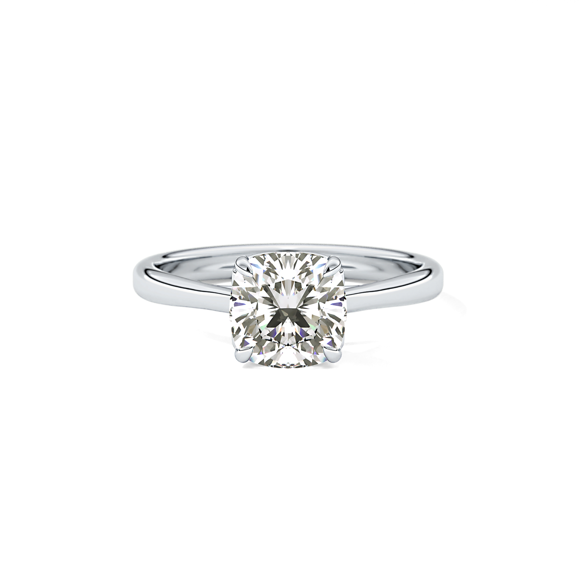 Cushion Solitaire Lab Grown Engagement Ring
