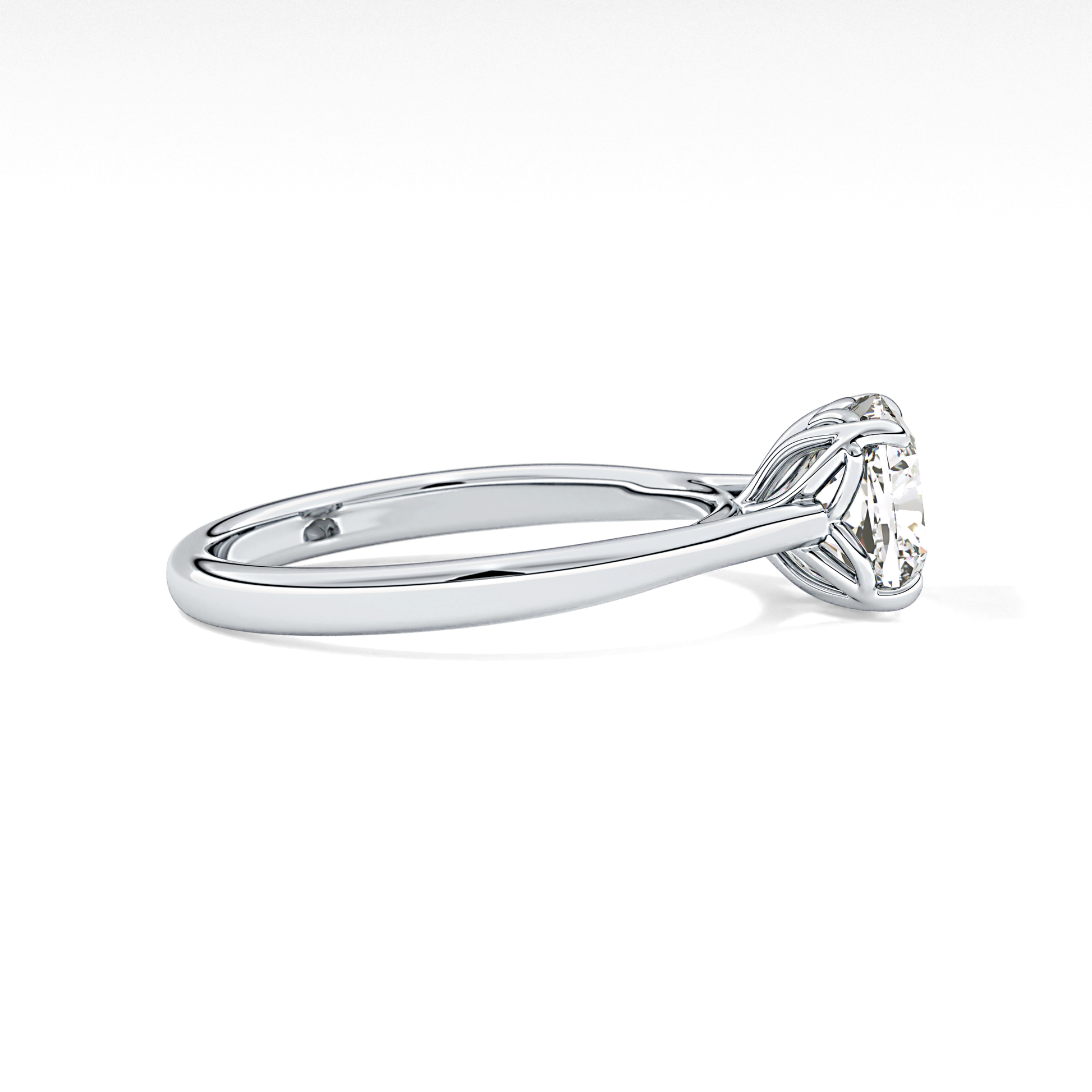 Cushion Solitaire Lab Grown Engagement Ring