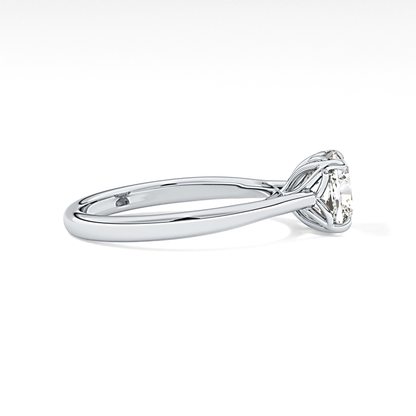 Cushion Solitaire Lab Grown Engagement Ring