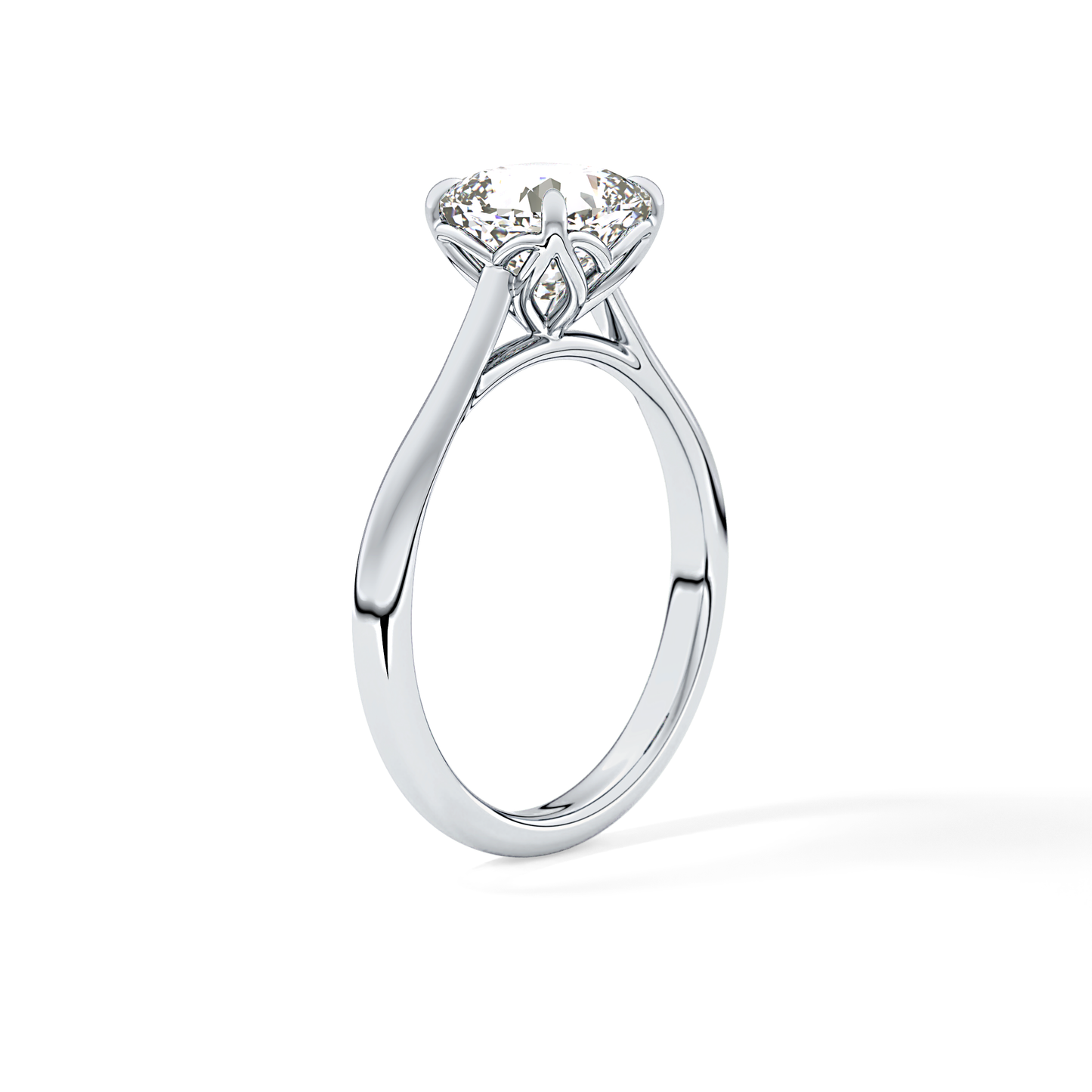 Cushion Solitaire Lab Grown Engagement Ring