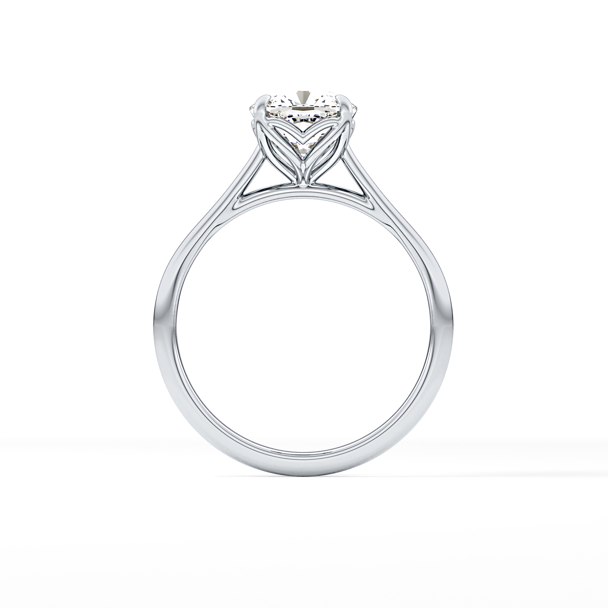 Cushion Solitaire Lab Grown Engagement Ring