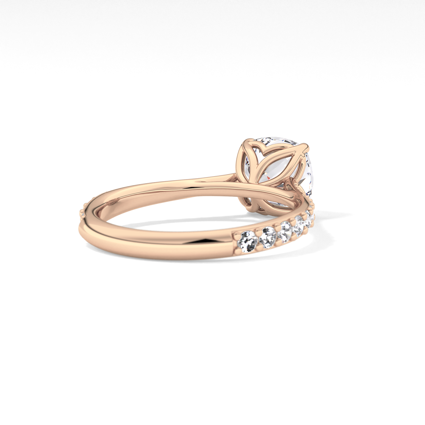 Cushion Pave Lab Grown Diamond Engagement Ring
