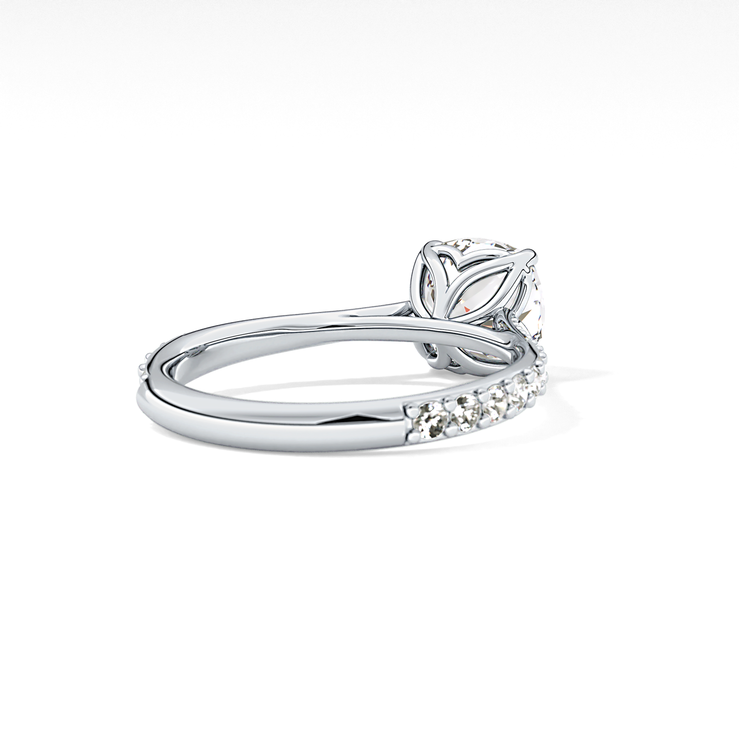 Cushion Pave Lab Grown Diamond Engagement Ring