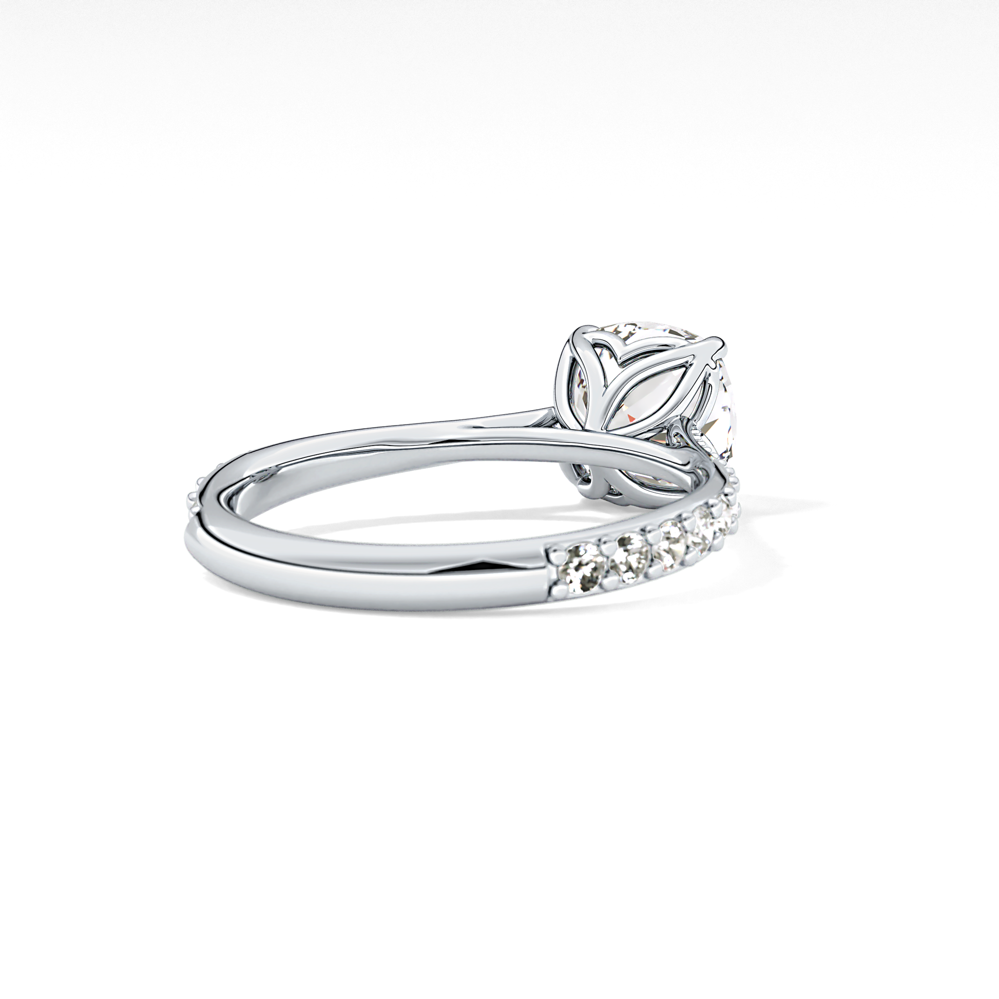 Cushion Pave Lab Grown Diamond Engagement Ring