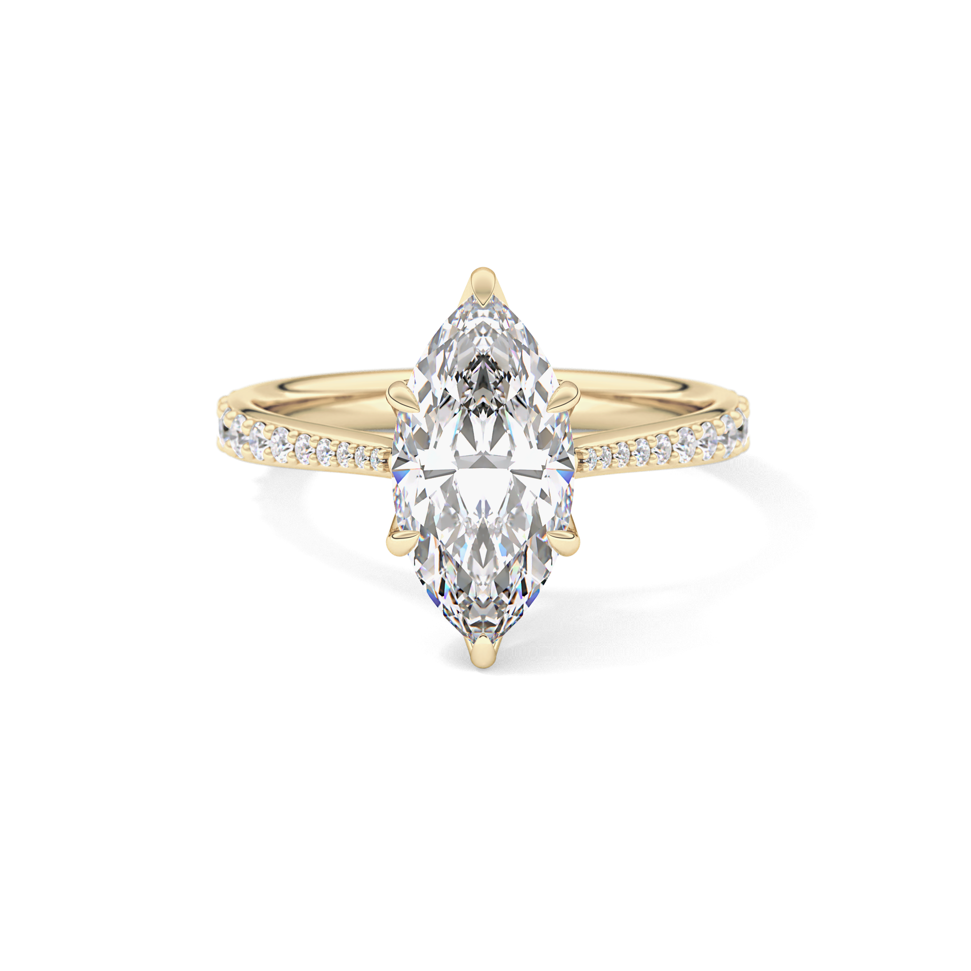 Marquise Pave Lab Grown Diamond Engagement Ring