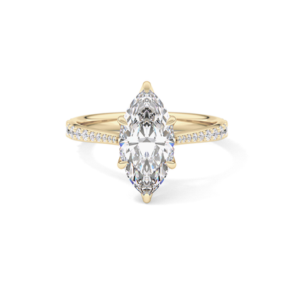 Marquise Pave Lab Grown Diamond Engagement Ring