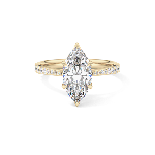 Marquise Pave Lab Grown Diamond Engagement Ring