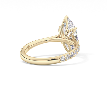 Marquise Pave Lab Grown Diamond Engagement Ring